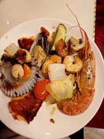 Garnélák Kagylók Grillezve